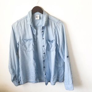 H&M Long Sleeve Button Down Denim Shirt